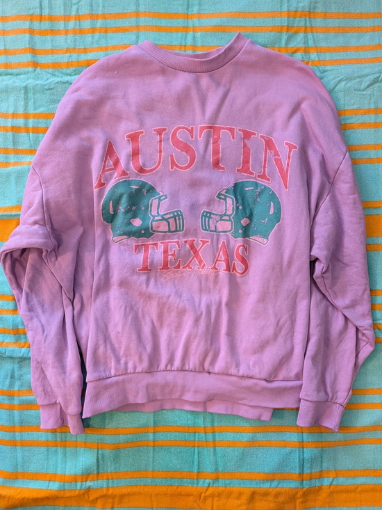 ASOS Other - ASOS Austin Texas Lavender Fleece-Back Cotton Sweatshirt